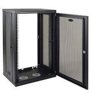 DESCRIPTION: (1) WALL MOUNT RACK ENCLOSURE SERVER CABINET BRAND/MODEL: TRIPP LITE #SRW21U INFORMATION: BLACK RETAIL$: $256.99 EA SIZE: 16.5" QTY: 1