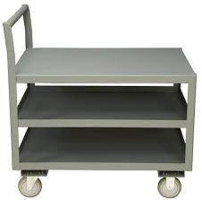 DESCRIPTION: (1) UTILITY CART WITH 4 SHELVES BRAND/MODEL: DURHAM INFORMATION: GRAY RETAIL$: $929.00 EA SIZE: 60" X 30" , 3 SHELF QTY: 1