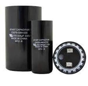 DESCRIPTION: (6) START CAPACITOR BRAND/MODEL: SUPCO #CS88-108X330 INFORMATION: BLACK RETAIL$: $12.49 EA QTY: 6