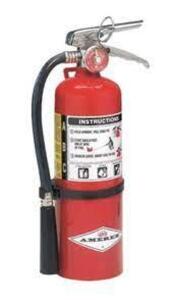 DESCRIPTION: (1) WALL MOUNTED FIRE EXTINGUISHER BRAND/MODEL: AMEREX #B424 RETAIL$: $94.99 EA SIZE: 5 LB QTY: 1