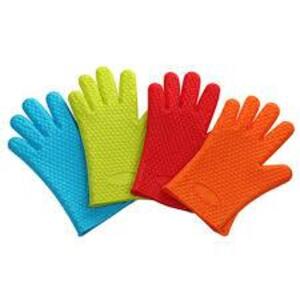 DESCRIPTION: (4) COOKING GLOVES BRAND/MODEL: CHEF'S NECESSITIES INFORMATION: PINK AND GREEN RETAIL$: $12.00 EA QTY: 4