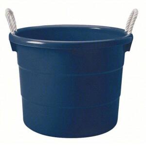 DESCRIPTION: (1) STORAGE TUBBRAND/MODEL: 13N908INFORMATION: BLUE, SOME DAMAGERETAIL$: $21.80 EASIZE: 18 GALLON, 21 1/4" DIAMETER, 16 1/2" TALLQTY: 1