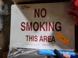 DESCRIPTION: (10) NO SMOKING SIGN BRAND/MODEL: 1M360 RETAIL$: $2.24 EA QTY: 10