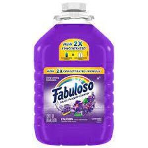 DESCRIPTION: (2) MULTI SURFACE CLEANER CONCENTRATE BRAND/MODEL: FABULOSO INFORMATION: LAVENDER, MAKES UP TO 64 GALLONS OF CLEANER RETAIL$: $42/EA SIZE