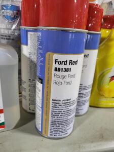 DESCRIPTION: (3) SPRAY PAINT BRAND/MODEL: CLASS C SOLUTIONS GROUP #BD1381 INFORMATION: FORD RED RETAIL$: 8.76 SIZE: 12 OZ QTY: 3