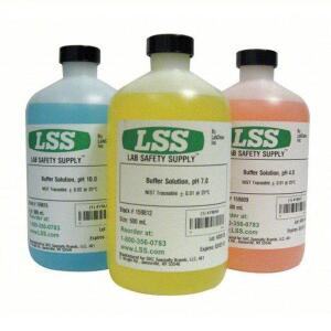 DESCRIPTION: (6) RED BUFFER SOLUTION BRAND/MODEL: LAB SAFETY SUPPLY #4YMH7 RETAIL$: $20.93 EA QTY: 6