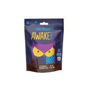 DESCRIPTION: (2) BOXES OF (6) BAGS OF (10) CAFFEINATED DARK CHOCOLATE BRAND/MODEL: AWAKE RETAIL$: $7.50 PER BAG QTY: 2