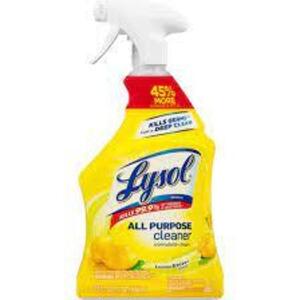 DESCRIPTION: (3) ALL PURPOSE CLEANER BRAND/MODEL: LYSOL INFORMATION: LEMON RETAIL$: $6.00 EA SIZE: 32 OZ QTY: 3