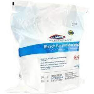 DESCRIPTION: (2) BAGS OF GERMICIDAL WIPES BRAND/MODEL: CLOROX HEALTHCARE RETAIL$: $20.00 EA SIZE: 110 PRE MOISTENED WIPES QTY: 2