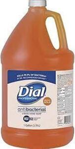 DESCRIPTION: (1) ANTIBACTERIAL LIQUID HAND SOAP BRAND/MODEL: DIAL PROFESSIONAL RETAIL$: $20.00 EA SIZE: 1 GALLON QTY: 1