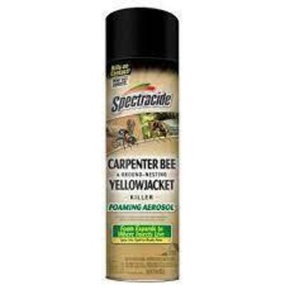 DESCRIPTION: (4) 16 OZ. CANS OF CARPENTER BEE & YELLOWJACKET KILLER FOAMING AERSOL BRAND/MODEL: SPECTRACIDE RETAIL$: $5.40 EACH LOCATION: RETAIL SHOP