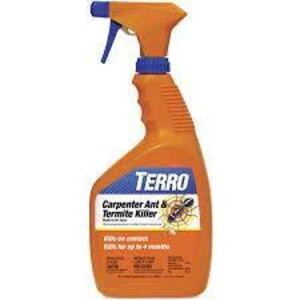 DESCRIPTION: (6) 32 OZ. BOTTLES OF CARPENTER ANT AND TERMITE KILLER BRAND/MODEL: TERRO T1100 RETAIL$: $9.50 EACH LOCATION: RETAIL SHOP QTY: 6