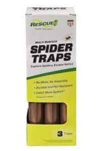 DESCRIPTION: (2) 3CT PACKS OF MULTI-SURFACE SPIDER TRAPS BRAND/MODEL: RESCUE 835320 RETAIL$: $4.05 EACH LOCATION: RETAIL SHOP QTY: 2