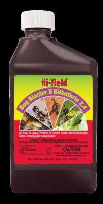 DESCRIPTION: (6) 16 OZ. BOTTLES OF BUG BLASTER II BIFENTHRIN 2.4 BRAND/MODEL: HI-YIELD 32395-0619-CL RETAIL$: $9.50 EACH LOCATION: RETAIL SHOP QTY: 6