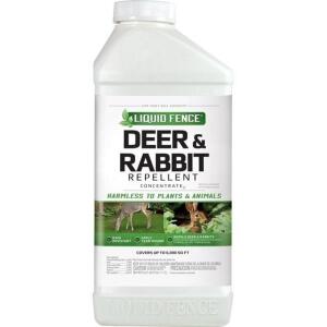 DESCRIPTION: (5) DEER & RABBIT REPELLENT CONCENTRATE2 BRAND/MODEL: LIQUID FENCE 17-15832 RETAIL$: $36.16 EACH LOCATION: RETAIL SHOP QTY: 5