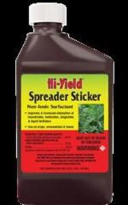 DESCRIPTION: (6) 16 OZ. BOTTLES OF SPREADER STICKER BRAND/MODEL: HI-YIELD 31026-0818-CL RETAIL$: $6.99 EACH LOCATION: RETAIL SHOP QTY: 6