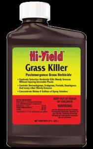 DESCRIPTION: (5) 8 OZ. BOTTLES OF GRASS KILLER BRAND/MODEL: HI-YIELD 31134-0619-CL RETAIL$: $19.99 EACH LOCATION: RETAIL SHOP QTY: 5