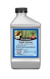 DESCRIPTION: (3) 32 OZ. BOTTLES OF TRIPLE ACTION INSECTICIDE/FUNGICIDE/MITICIDE BRAND/MODEL: FERTI-LOME 12246-0916-CL RETAIL$: $38.50 EACH LOCATION: R