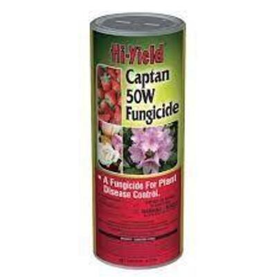 DESCRIPTION: (5) 12 OZ. CANS OF CAPTAN 50W FUNGICIDE BRAND/MODEL: HI-YIELD 15M-8-88 RETAIL$: $13.99 EACH LOCATION: RETAIL SHOP QTY: 5