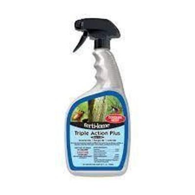 DESCRIPTION: (6) 32 OZ. BOTTLES OF TRIPLE ACTION PLUS INSECTICIDE/FUNGICIDE/MITICIDE BRAND/MODEL: FERTI-LOME 10251-1015-TC RETAIL$: $9.95 EACH LOCATIO