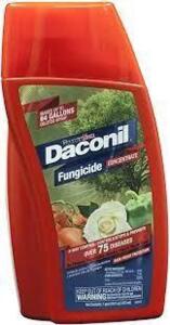 DESCRIPTION: (5) BOTTLES OF DACONIL FUNGICIDE CONCENTRATE BRAND/MODEL: GARDEN TECH A61223320 RETAIL$: $11.95 EACH LOCATION: RETAIL SHOP QTY: 5