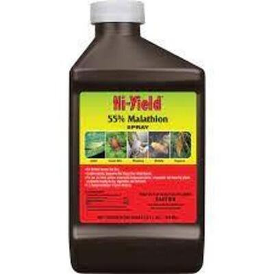 DESCRIPTION: (4) 32 OZ. BOTTLES OF 55% MALATHION SPRAY BRAND/MODEL: HI-YIELD 32029-0116-CL RETAIL$: $17.95 EACH LOCATION: RETAIL SHOP QTY: 4