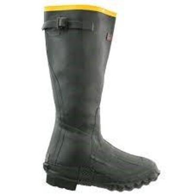 DESCRIPTION: PAIR OF STEEL SHANK INSULATED RUBBER BOOTS BRAND/MODEL: SERVUS T347 SIZE: 13 LOCATION: RETAIL SHOP QTY: 1