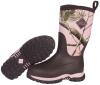 DESCRIPTION: PAIR OF KID'S RUGGED II BOOTS BRAND/MODEL: MUCK RG2-4RAP INFORMATION: BROWN/PINK REAL TREE APC SIZE: KIDS 7 RETAIL$: $74.99 LOCATION: RET