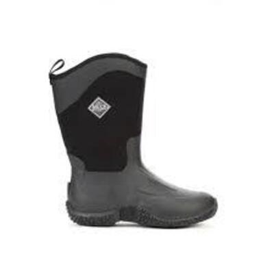 DESCRIPTION: PAIR OF TACK II MID BOOTS BRAND/MODEL: MUCK TK2M-000 INFORMATION: BLACK SIZE: W 10 RETAIL$: $99.50 LOCATION: RETAIL SHOP QTY: 1