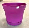 DESCRIPTION: (8) 10" SATURN PLASTIC PLANTER-PASSION FRUIT BRAND/MODEL: BLOEM RETAIL$: $7.99 EACH SIZE: 9.8" WIDTH LOCATION: STORE - 2