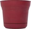 DESCRIPTION: (9) 12" SATURN PLASTIC PLANTER-UNION RED BRAND/MODEL: BLOEM RETAIL$: $17.99 EACH SIZE: 12.3" WIDTH LOCATION: STORE