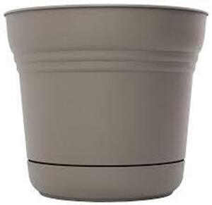 DESCRIPTION: (5) 12" SATURN PLASTIC PLANTER- PEPPERCORN BRAND/MODEL: BLOEM RETAIL$: $17.99 EACH SIZE: 12.3" WIDTH LOCATION: STORE