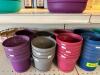 DESCRIPTION: ASSORTED 5" PLASTIC PLANTERS (VARIOUS COLORS) BRAND/MODEL: BLOEM SIZE: 5" LOCATION: STORE - 4