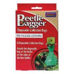 DESCRIPTION: (12) JAPANESE BEETLE BAGGER DISPOSABLE COLLECTION BAGS- 6 PACK BRAND/MODEL: BONIDE RETAIL$: $9.99 EACH LOCATION: STORE