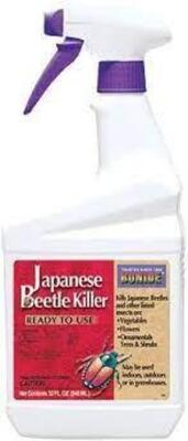 DESCRIPTION: (5) JAPANESE BEETLE KILLER SPRAY BRAND/MODEL: BONIDE RETAIL$: $11.99 EACH LOCATION: STORE