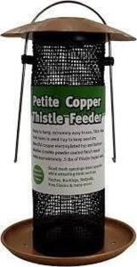 DESCRIPTION: (4) PETITE COPPER THRISTLE FINCH FEEDER RETAIL$: $21.17 EACH LOCATION: STORE