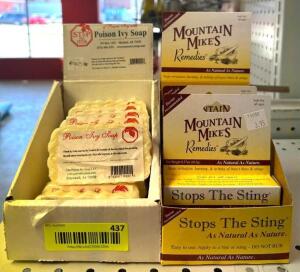 DESCRIPTION: (11) POISON IVY SOAP AND (5) STOPS THE STING OINTMENT LOCATION: RETAIL SHOP QTY: 16