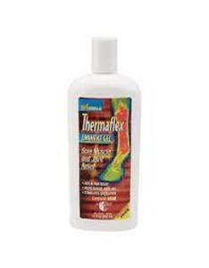 DESCRIPTION: (6) 12 OZ. BOTTLES OF LINIMENT GEL BRAND/MODEL: THERMAFLEX RETAIL$: $9.00 EACH LOCATION: RETAIL SHOP QTY: 6