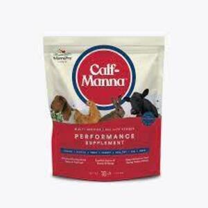 DESCRIPTION: (2) 10 LB. BAGS OF MULTI-SPECIES PERFORMANCE SUPPLEMENT BRAND/MODEL: CALF-MANNA LOCATION: RETAIL SHOP QTY: 2