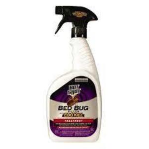 DESCRIPTION: (5) 32 OZ. BOTTLES OF BED BUG KILLER WITH EGG KILL BRAND/MODEL: HOT SHOT RETAIL$: $5.88 EACH LOCATION: RETAIL SHOP QTY: 5