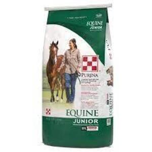 DESCRIPTION: (3) 50 LB. BAGS OF EQUINE JUNIOR FEED BRAND/MODEL: PURINA INFORMATION: SEE PHOTOS FOR MORE DETAILS LOCATION: RETAIL SHOP QTY: 3