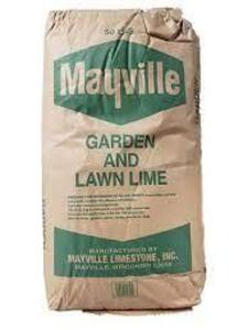 DESCRIPTION: (2) 50 LB. BAGS OF GARDEN AND LAWN LIME BRAND/MODEL: MAYVILLE LOCATION: RETAIL SHOP QTY: 2