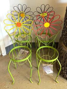 DESCRIPTION: (4) METAL PLANTER STANDS LOCATION: RETAIL SHOP QTY: 4