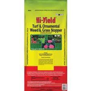 DESCRIPTION: (10) 12 LB. BAGS OF TURF & ORNAMENTAL WEED & GRASS STOPPER CONTAINING DIMENSION BRAND/MODEL: HI-YIELD 33030 LOCATION: STOCK ROOM QTY: 10