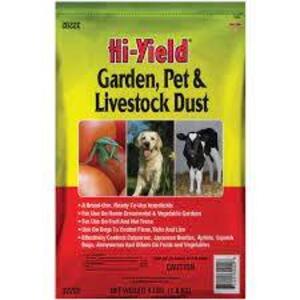 DESCRIPTION: (12) 4 LB. BAGS OF GARDEN, PET & LIVESTOCK DUST BRAND/MODEL: HI-YIELD 32202 LOCATION: STOCK ROOM QTY: 12