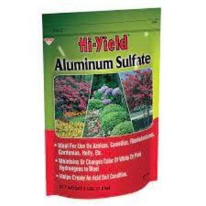 DESCRIPTION: (12) 4 LB. BAGS OF ALUMINUM SULFATE BRAND/MODEL: HI-YIELD 32175 LOCATION: STOCK ROOM QTY: 12