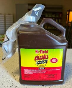 DESCRIPTION: (4) 1 GALLON JUG OF KILLZALL QUICK WEED AND GRASS KILLER BRAND/MODEL: HI-YIELD 32169 LOCATION: STOCK ROOM QTY: 4