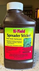 DESCRIPTION: (9) 16 OZ. BOTTLES OF SPREADER STICKER NON-IONIC SURFACTANT BRAND/MODEL: HI-YIELD 31062 LOCATION: STOCK ROOM QTY: 9