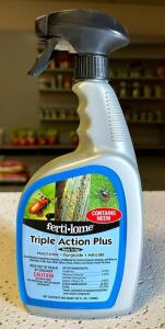 DESCRIPTION: (8) 32 OZ. BOTTLES OF TRIPLE ACTION PLUS INSECTICIDE/FUNGICIDE/MITICIDE BRAND/MODEL: FERTI-LOME 10251 LOCATION: STOCK ROOM QTY: 8