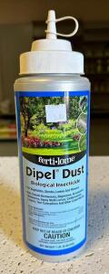 DESCRIPTION: (12) 1 LB. CONTAINERS OF DIPEL DUST BIOLOGICAL INSECTICIDE BRAND/MODEL: FERTI-LOME 10586 RETAIL$: $5.00 EACH LOCATION: STOCK ROOM QTY: 12